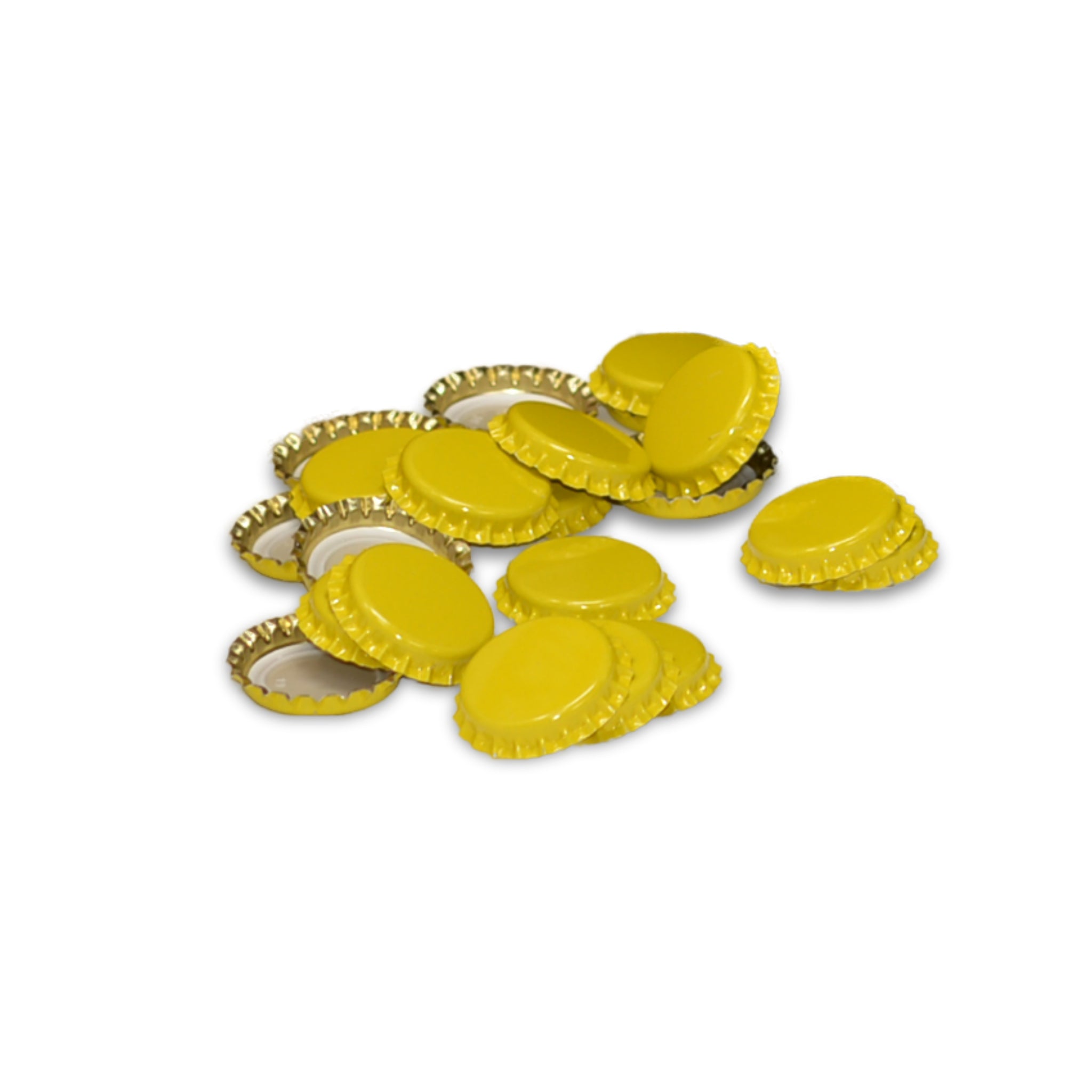 Yellow Beer Bottle Caps