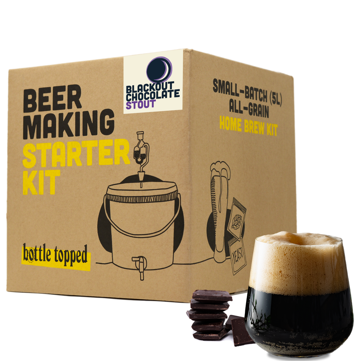 Craft Beer Home Brew Starter Kit - All-Grain, 9-Pint Beer Making Kit ...