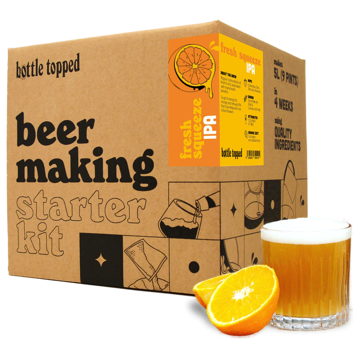 Fresh Squeeze IPA Home Brew Starter Kit – All-Grain 5L Beer Making Kit ...